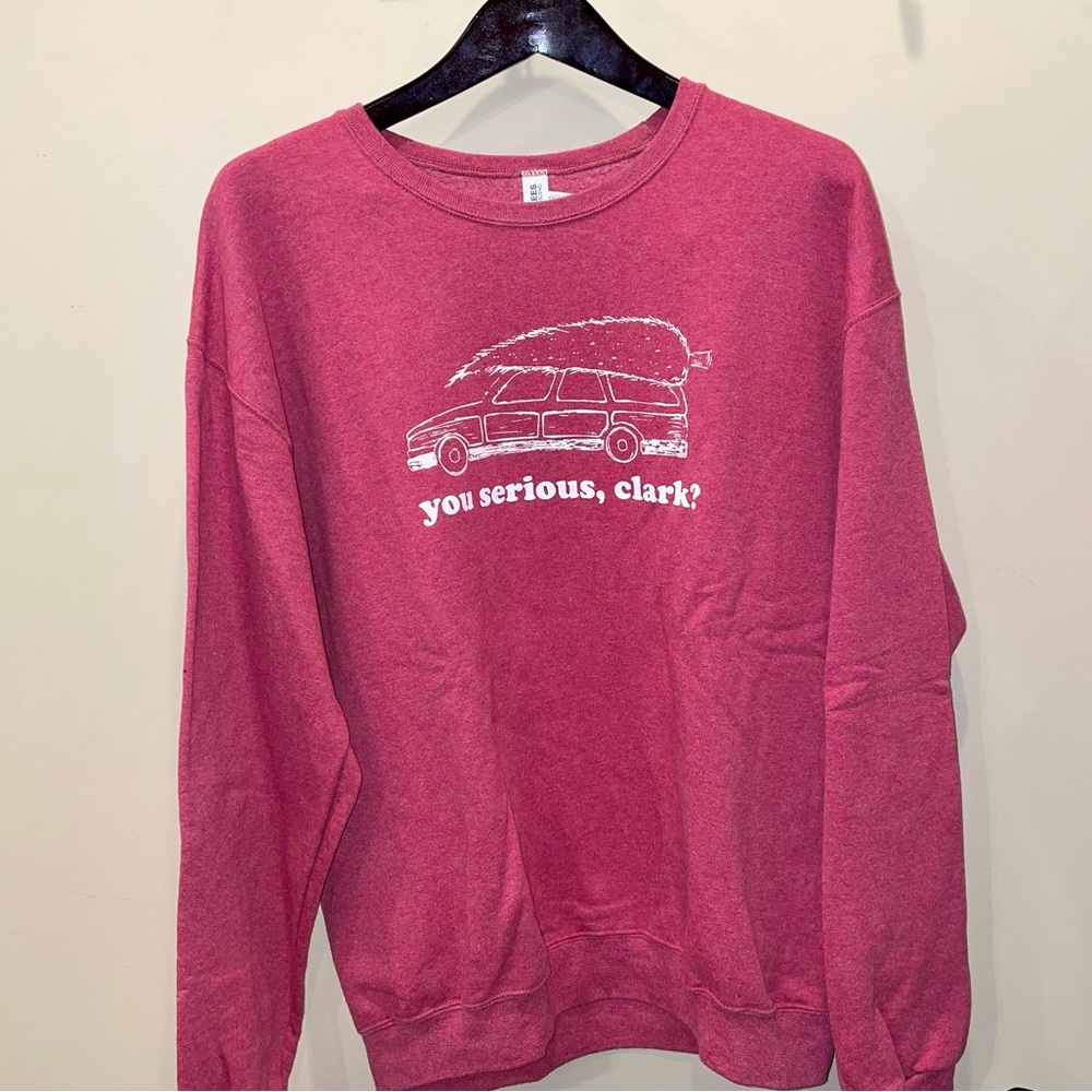 Oversize Christmas Vacation Themed Crewneck Sweatshirt